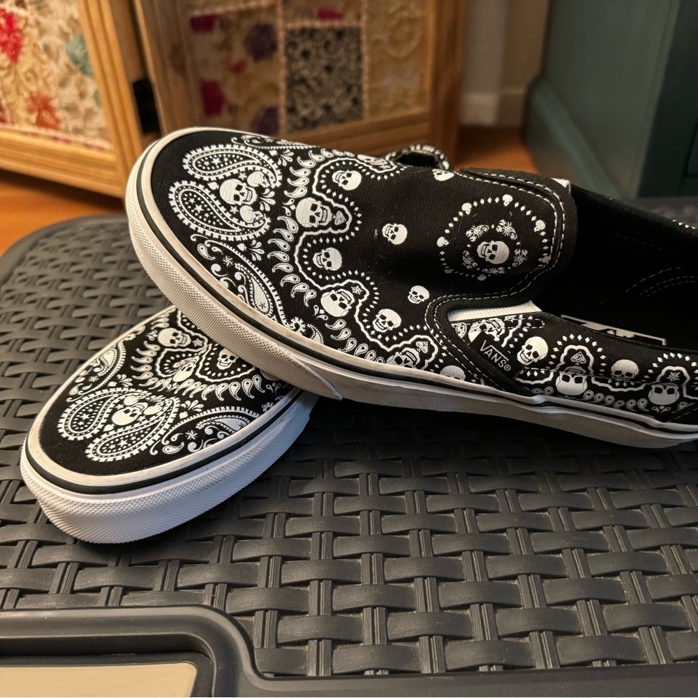 Vans Bandana Skulls Slip Ons